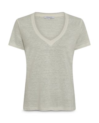 Mirana Linen V Neck Top