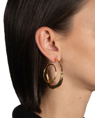 Molten Spiral Hoop Earrings 