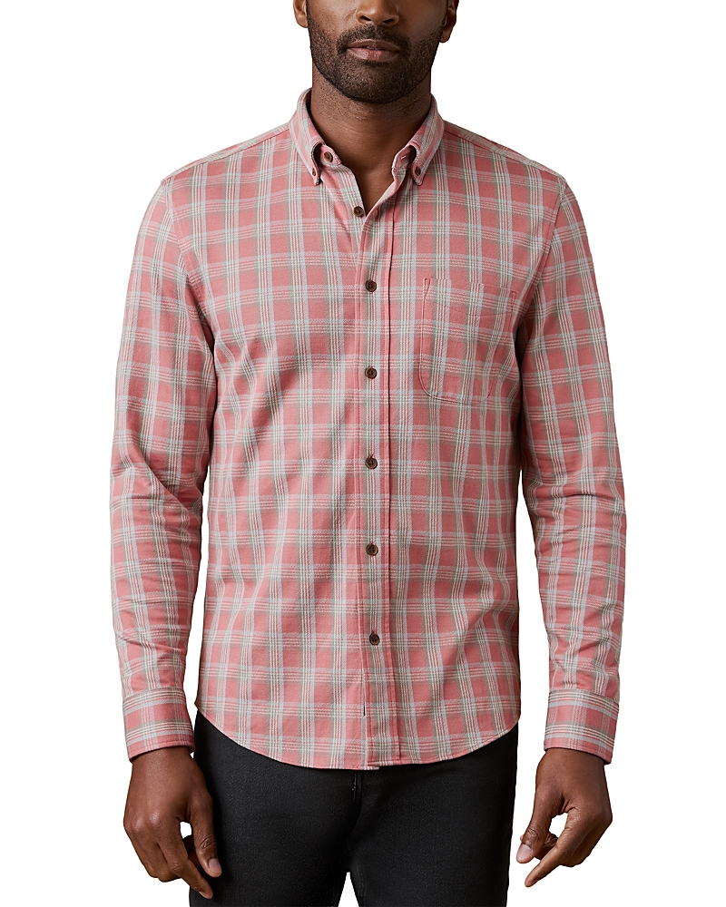 Faherty Coastline Knit Plaid Button Down Shirt