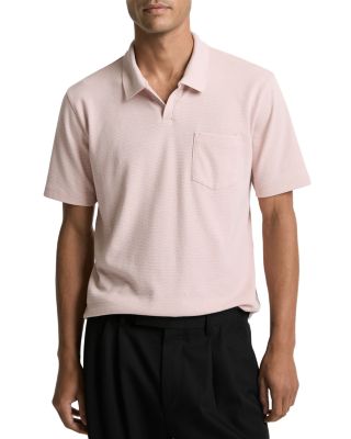 Mesh Knit Johnny Collar Polo Shirt