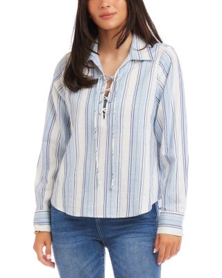Stripe Lace Up Shirt