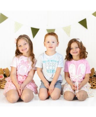 Boys' Chillin With My Peeps Checker Easter Short Sleeve T-Shirt - Baby, Little Kid