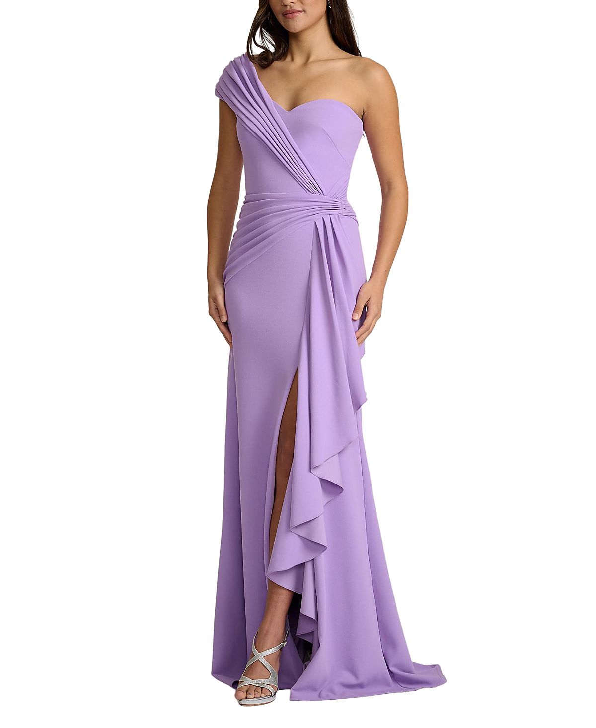 Tadashi Shoji Lune Waterfall Sash Gown