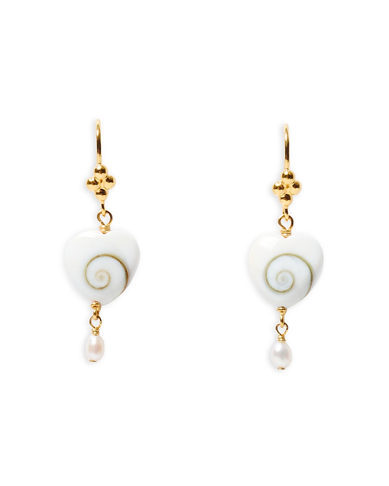 Chan Luu Shiva Heart & Cultured Freshwater Pearl Drop Earrings In Pattern