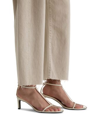 Hattie High Rise Crop Barrel Jeans in Sulfur Light Taupe