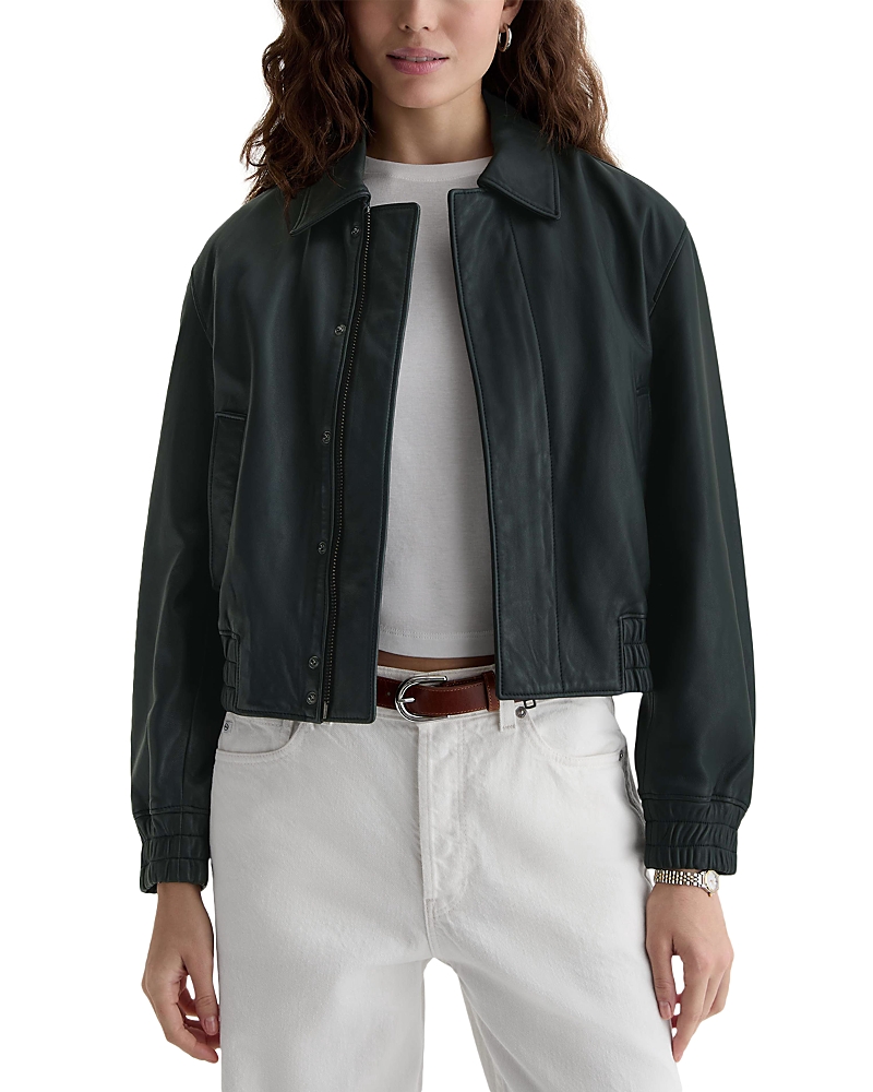 Ag Lincoln Leather Bomber Jacket