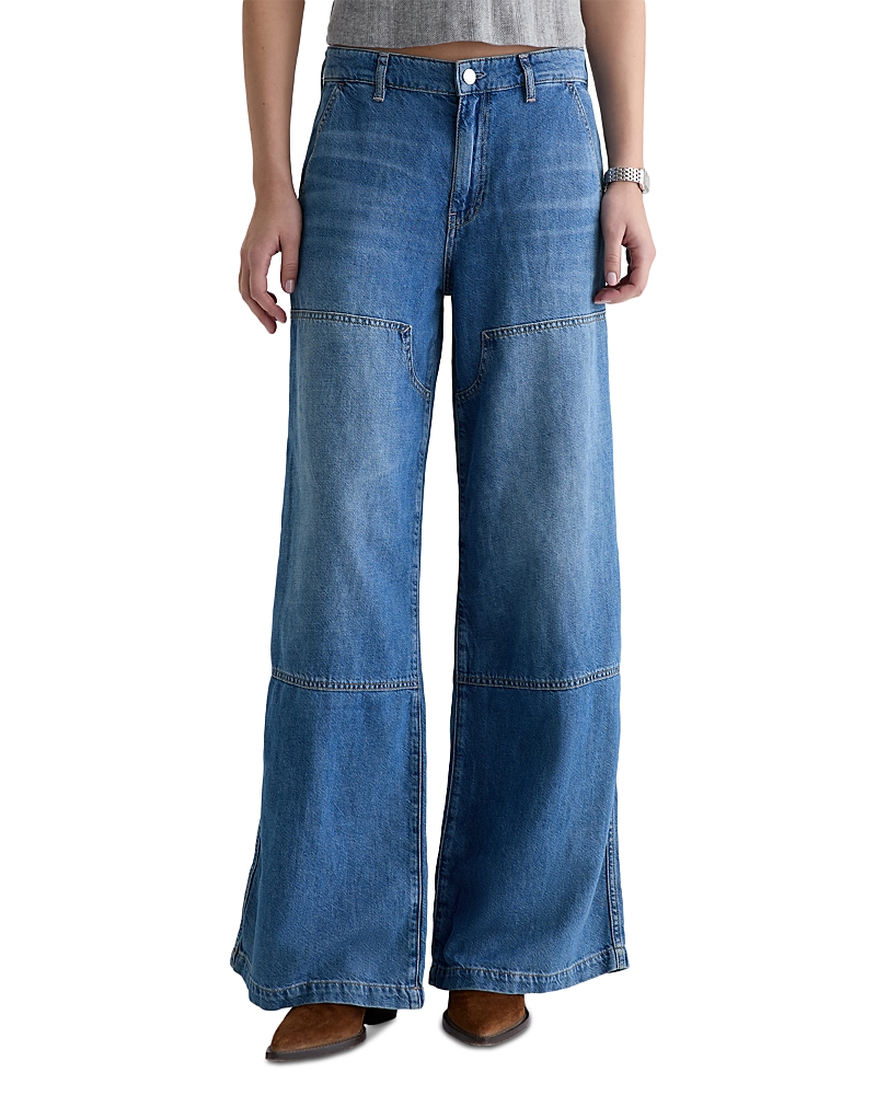 Ag Stella Low Slung Palazzo Jeans in Galaxy