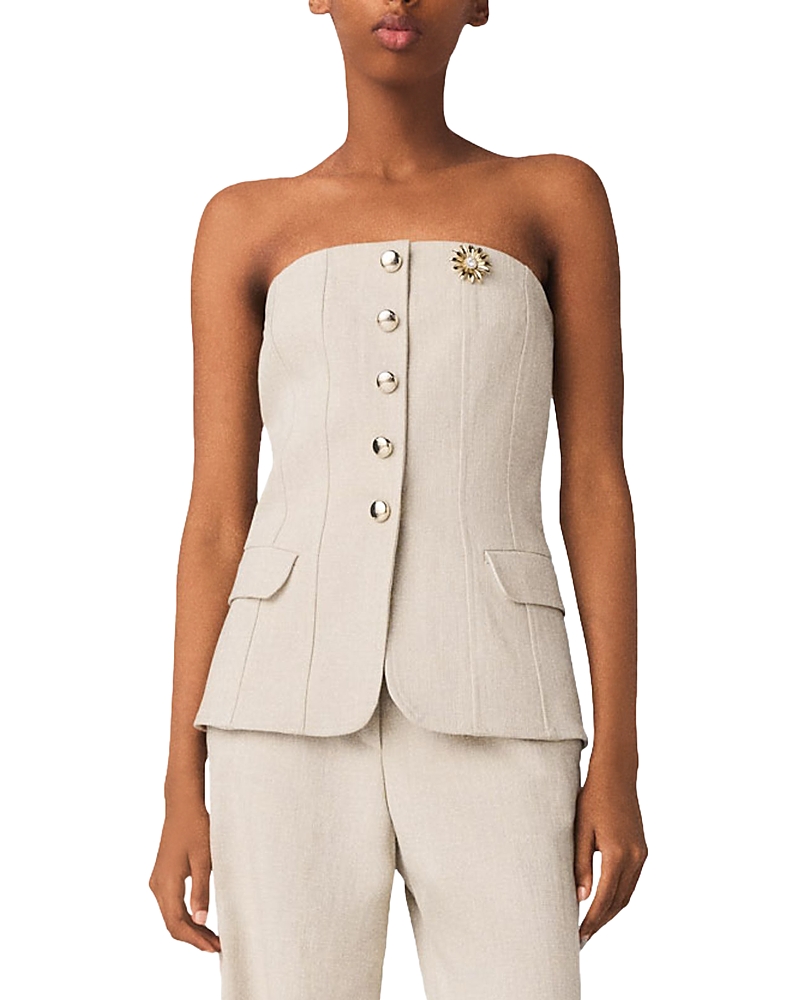 Maje Tailored Bustier Top
