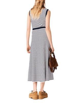 Breton Stripe Knit Maxi Dress