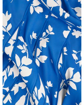 Petites Angelica Floral Keyhole Neck Midi Dress