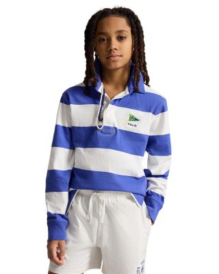 Boys' Nautical Inspired Cotton Rugby Shirt - Big Kid