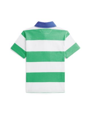 Boys' Striped Cotton Short Sleeved Rugby Shirt - Big Kid