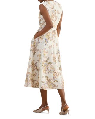 Uma Paisley Tie Waist Dress