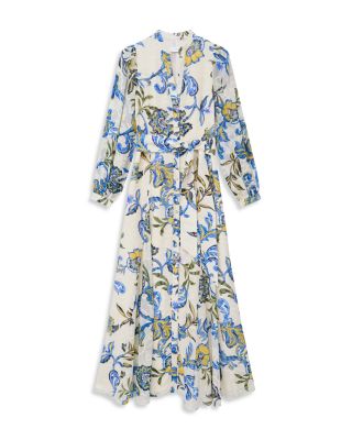 Shanice Floral Tie Waist Shirt Dress