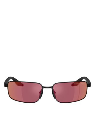 Sport Linea Rossa Rectangular Sunglasses, 59mm