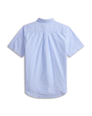 Boys' Striped Cotton Seersucker Shirt - Big Kid