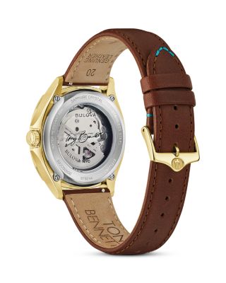 Tony Bennett NYC Brown Strap Watch, 39mm 
