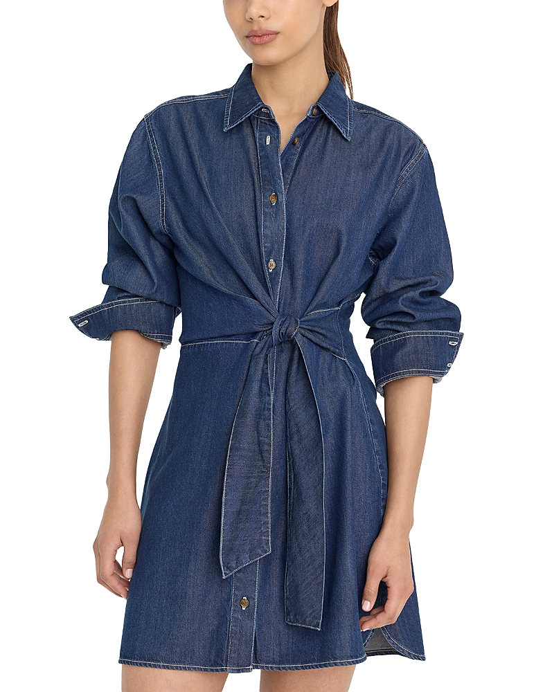 Good American Denim Wrap Shirt Dress
