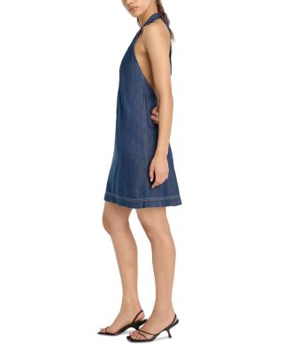 Denim Halter Shift Dress