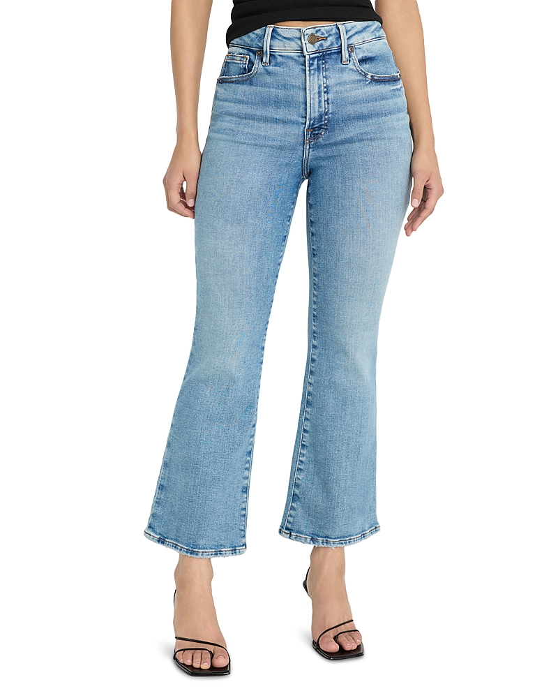 Good American Soft Tech Good Legs Crop Mini Boot Jeans in Indigo1214
