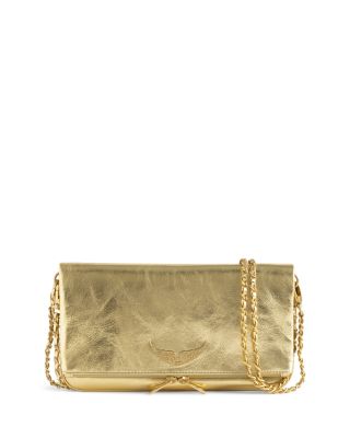 Rock Vintage Metallic Leather Shoulder Bag