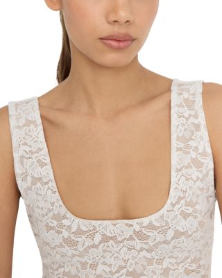 Lace Scoop Tank Bodysuit