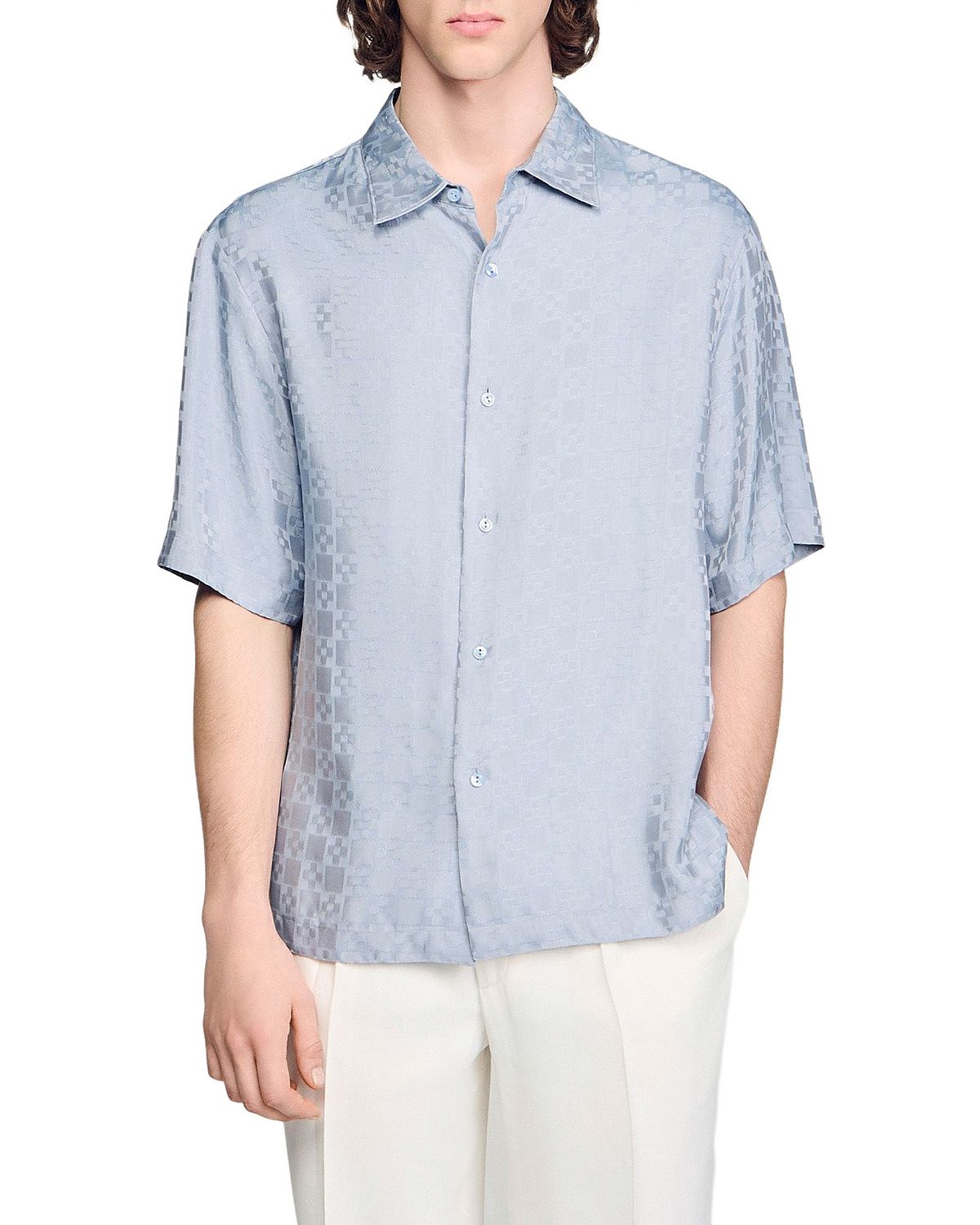 Sandro Jacquard Cross Shirt