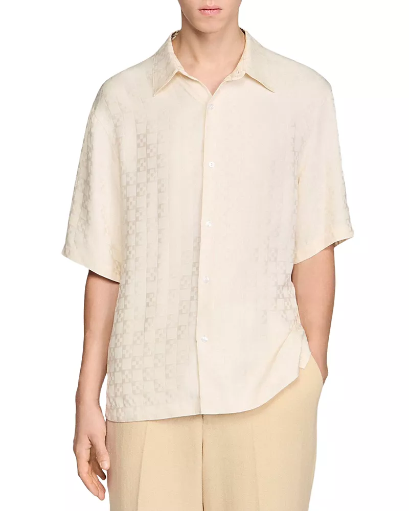 Sandro Jacquard Cross Shirt