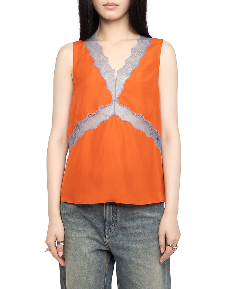 Zadig & Voltaire Tasao Silk Camisole Top