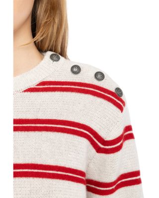 Spikyz Button Shoulder Sweater