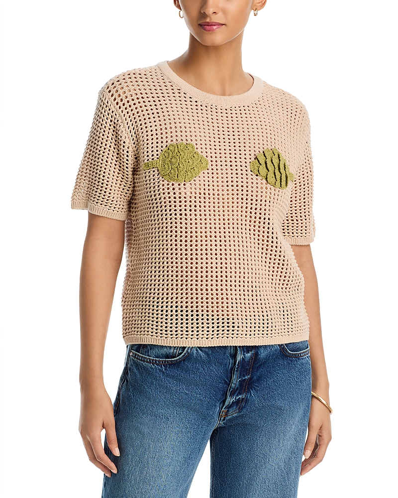 Aqua Open Knit Top - Exclusive