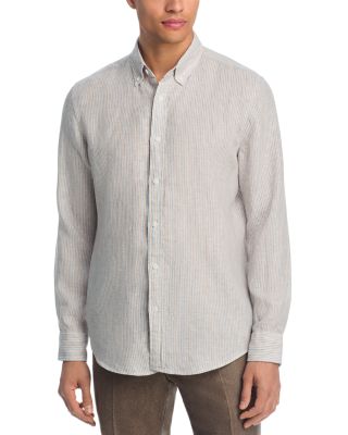 The Men's — The Men's Store at Bloomingdale's Linen Cabana Stripe Shirt