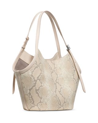 Deco Snake Embossed Tulip Tote Bag