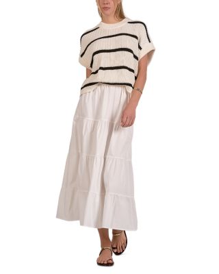 Mixed Media Sweater Midi Dress