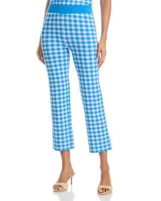 Blue Gingham Printed Top & Pants - Exclusive