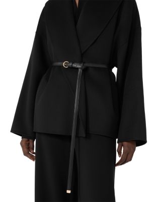Mstsughero Black Short Robe Coat