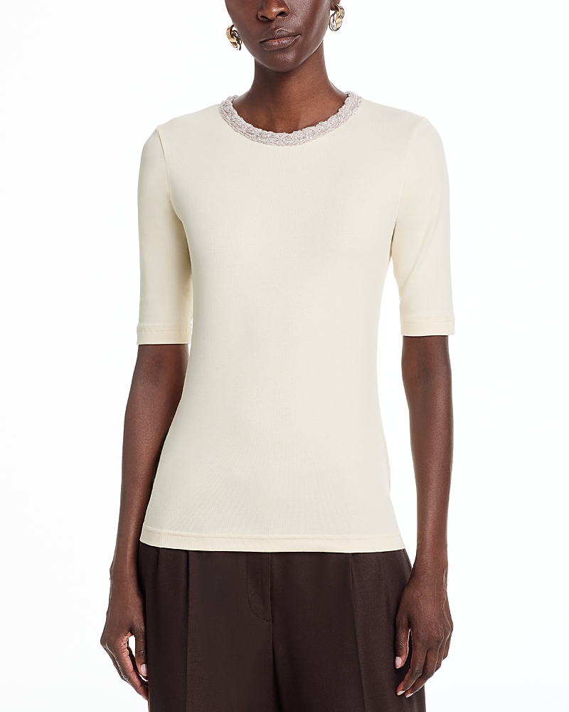 Fabiana Filippi Jed Ribbed Cotton Stretch Top