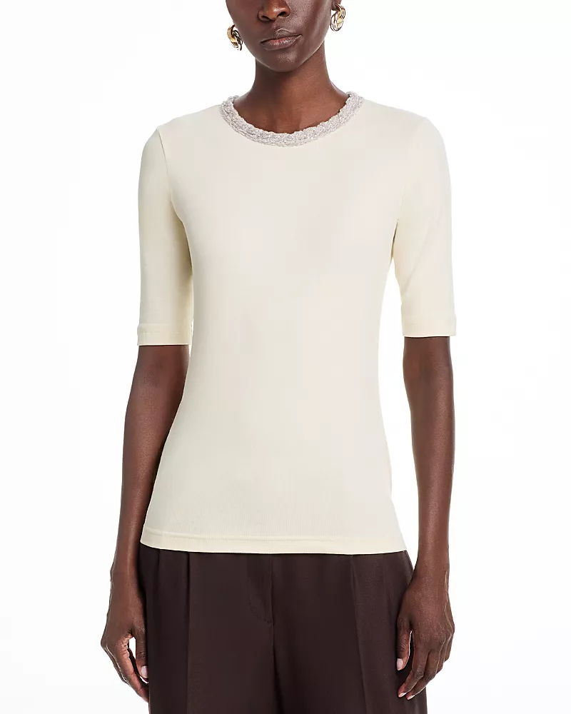 Fabiana Filippi Jed Ribbed Cotton Stretch Top