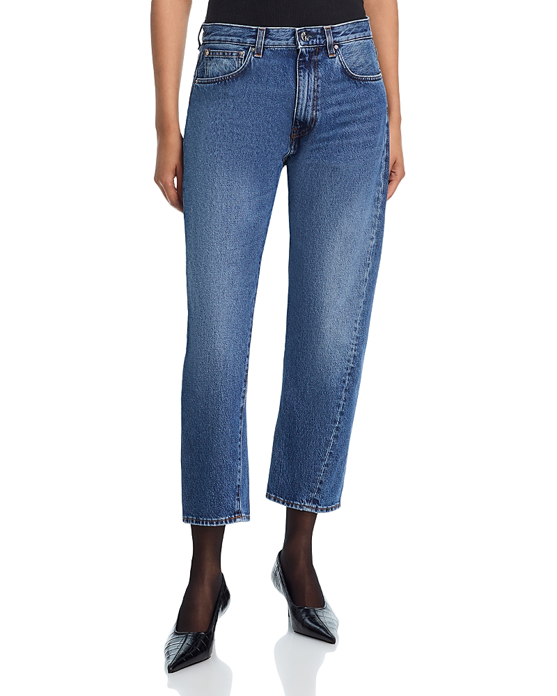 Toteme Twisted Seam Denim Jeans in Washed Blue