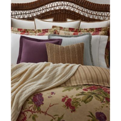 Martha Embroidered Throw Pillow, 18" x 18"