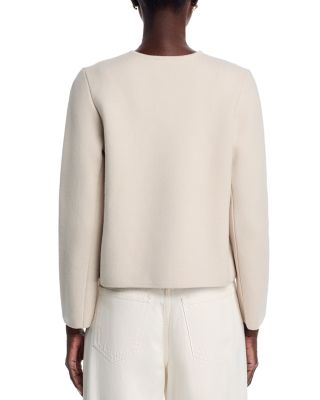 Faux Suede Button Front Jacket