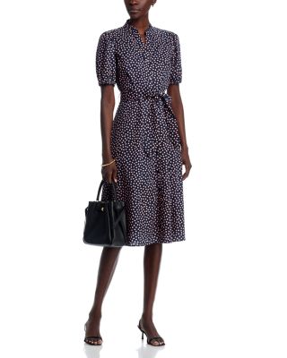 Puff Sleeve Cotton Printed Dress