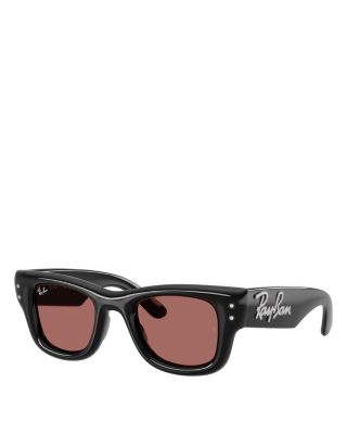 Wayfarer Puffer Square Sunglasses, 47mm
