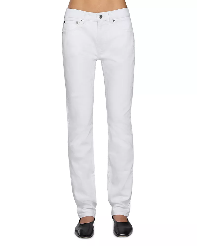 Eb Denim Moss Mid Rise Skinny Jeans in White