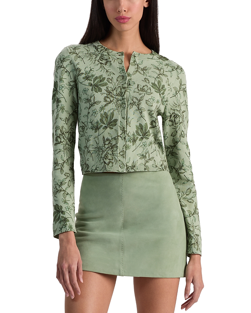 Alice and Olivia Carson Crewneck Cardigan Sweater