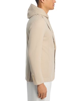 Cotton Pique Jersey Jacket & Removable Hood