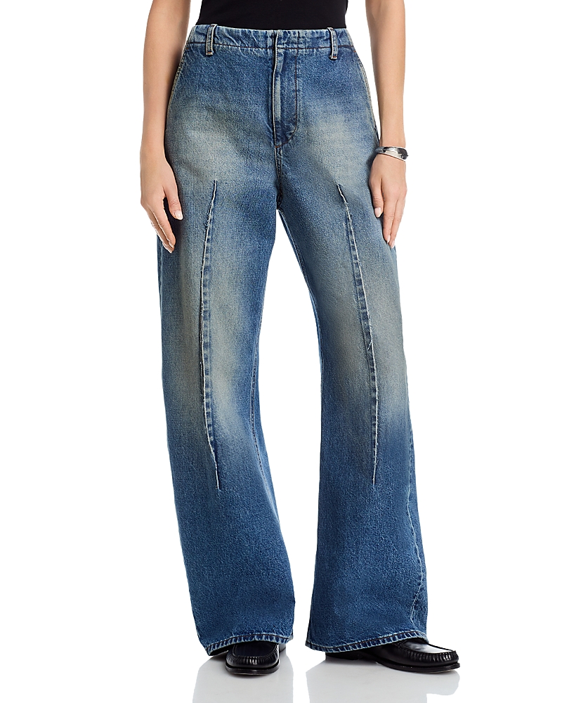 MM6 Maison Margiela Barrel Leg Jeans in Blue