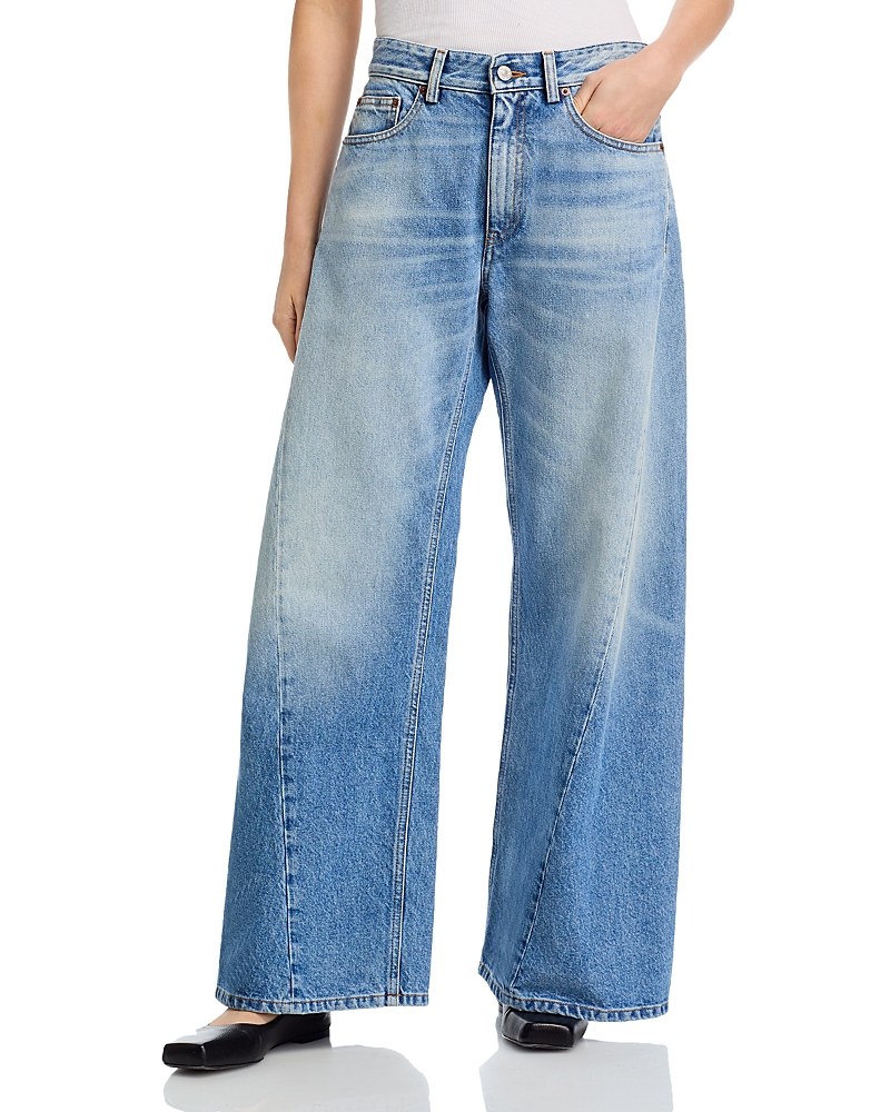 MM6 Maison Margiela Wide Leg Jeans in Blue