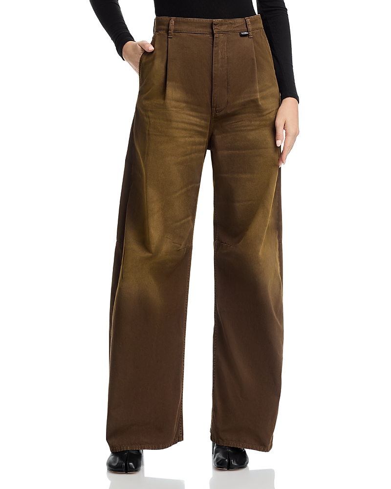 MM6 Maison Margiela Cotton Barrel Leg Jeans in Brown