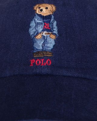 Linen Bear Baseball Cap